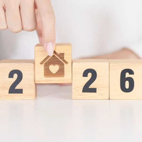 Petits cubes avec écrit 2026