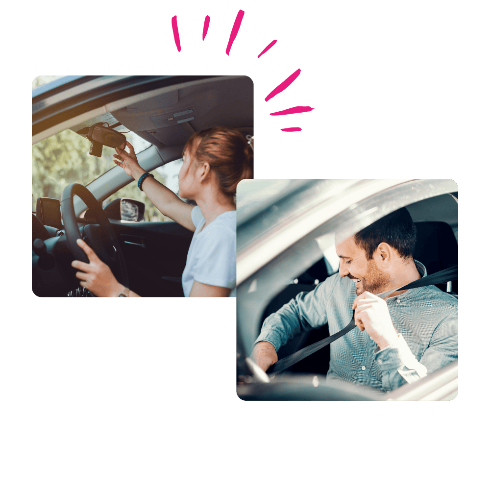 Montage de 2 photos pour adopter une conduite prudente