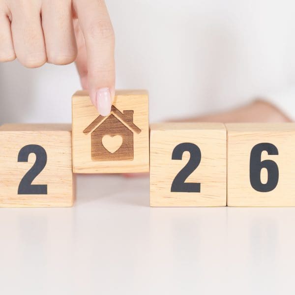 Petits cubes avec écrit 2026