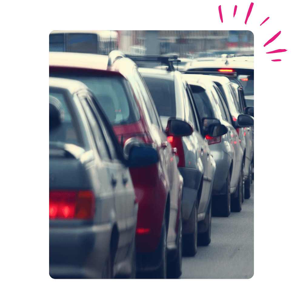 Voitures dans les bouchons