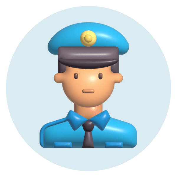 Logo 3D - policier