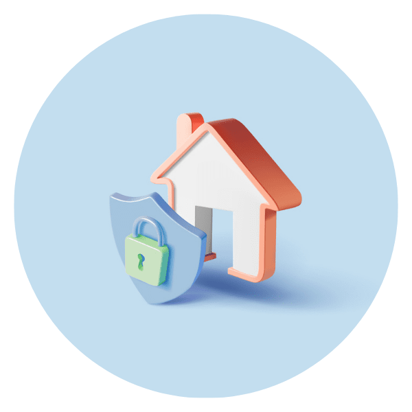 Picto 3D maison protégée