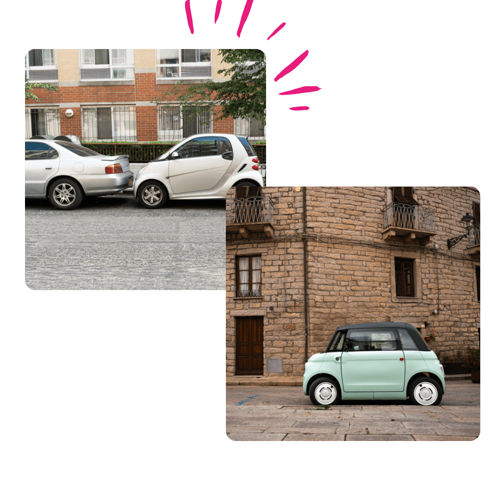 Montage de 2 photos voiture sans permis