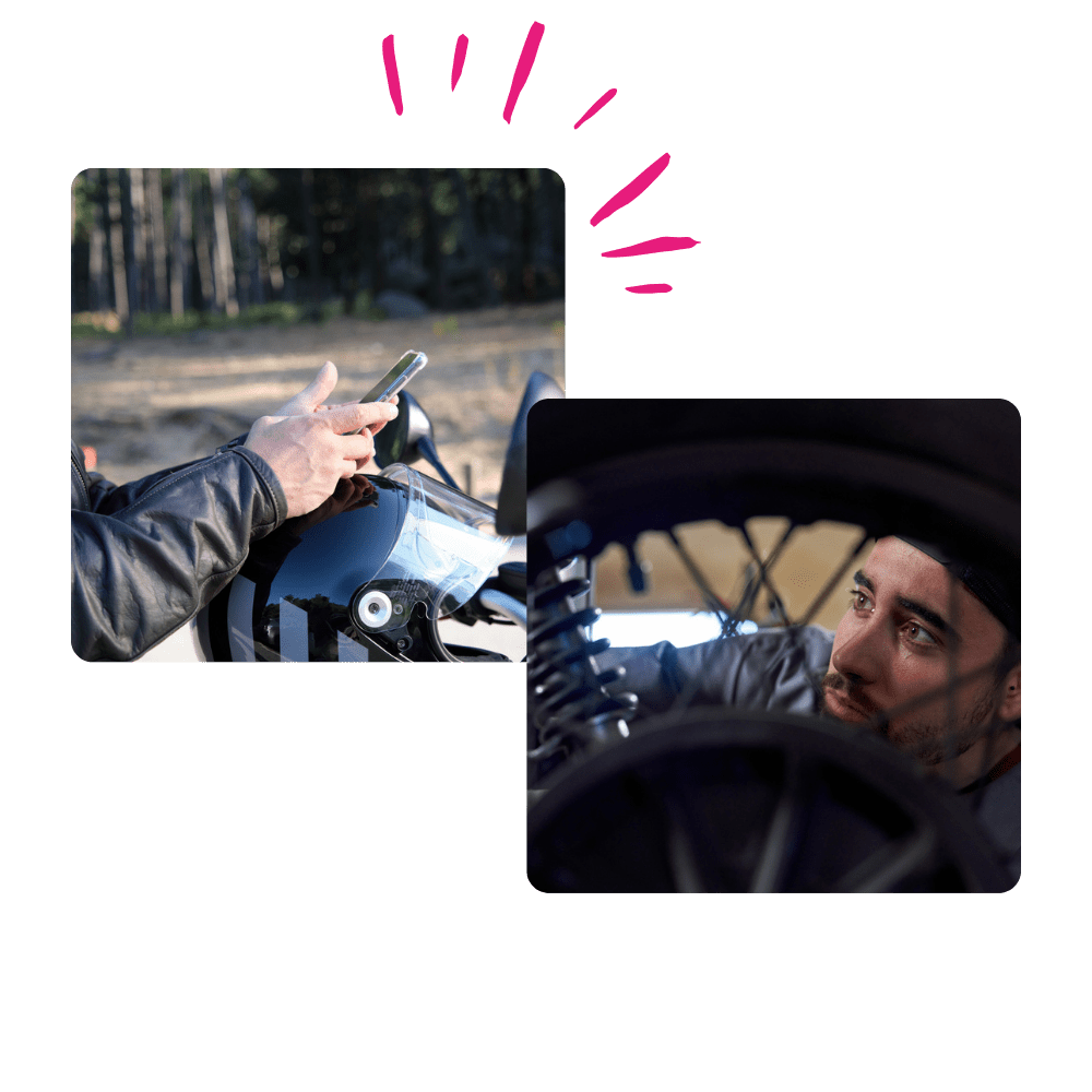 Montage de 2 photos moto