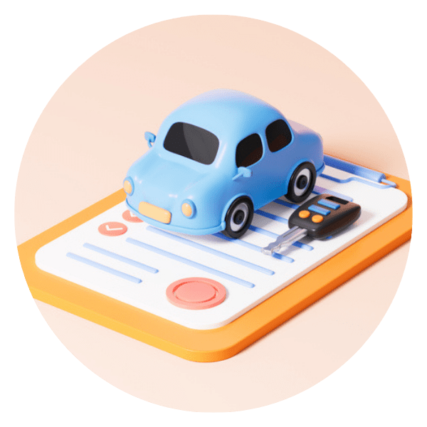 Voiture avec document validés et clés
